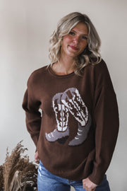 Western Boots Sweater