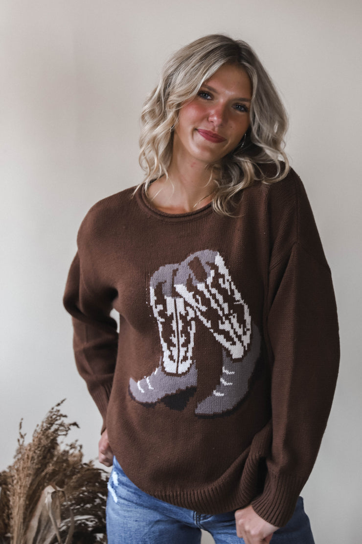 Western Boots Sweater
