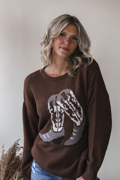 Western Boots Sweater