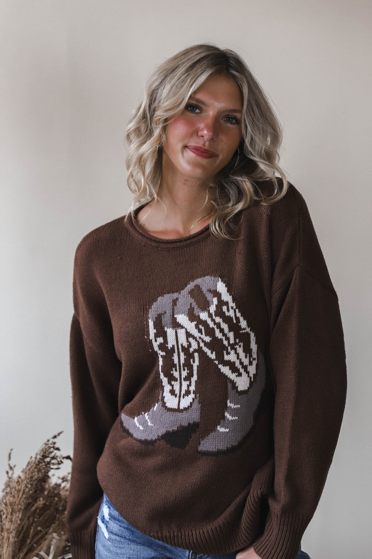 Western Boots Sweater