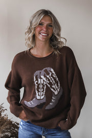 Western Boots Sweater