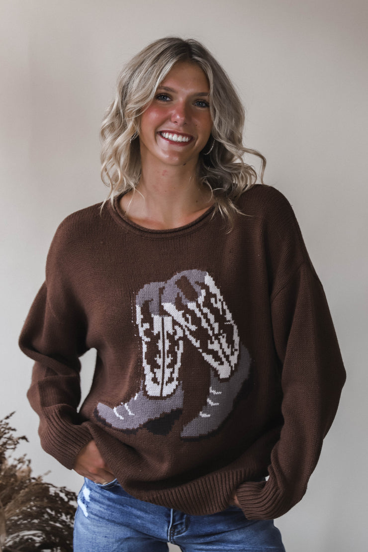Western Boots Sweater