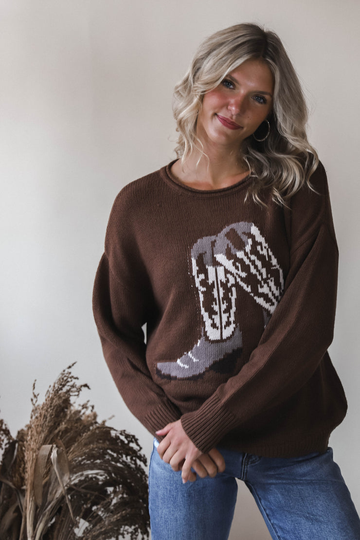 Western Boots Sweater