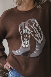 Western Boots Sweater