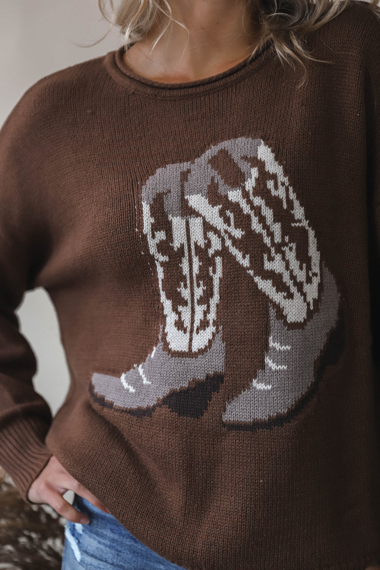 Western Boots Sweater