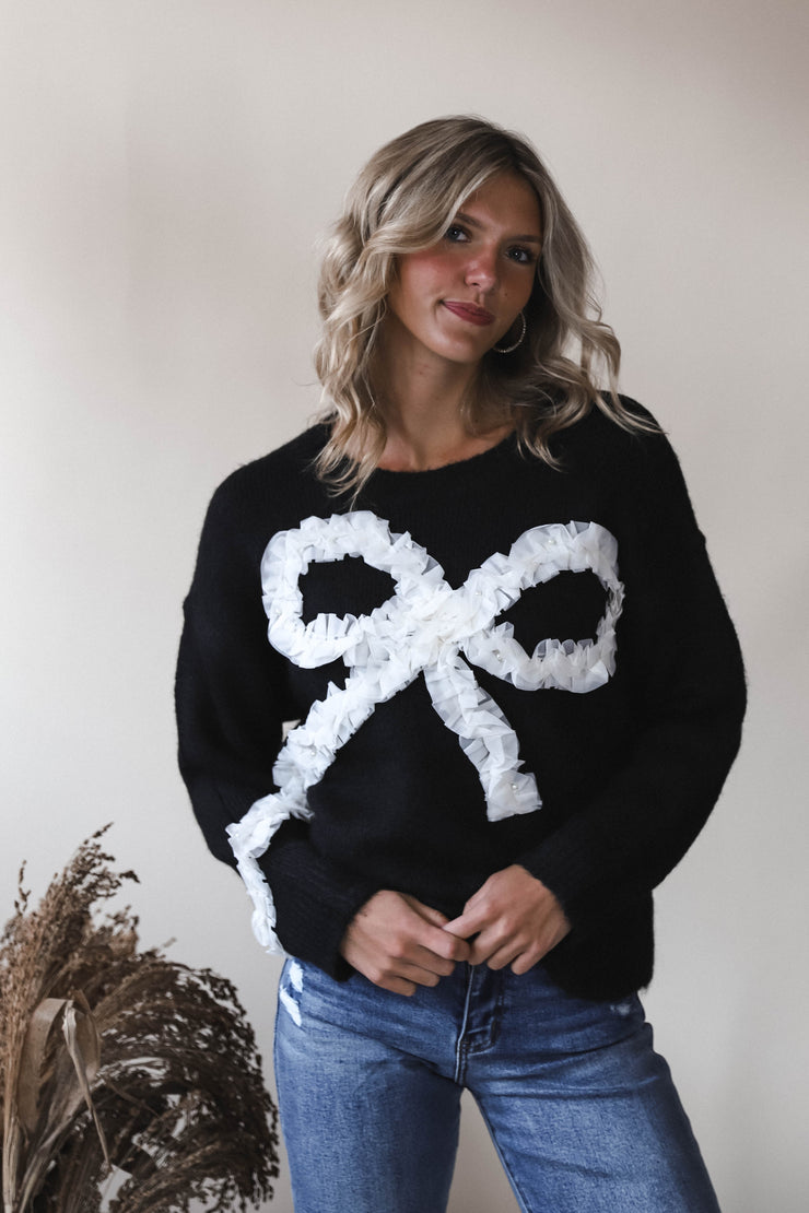 Midnight Bow Pullover