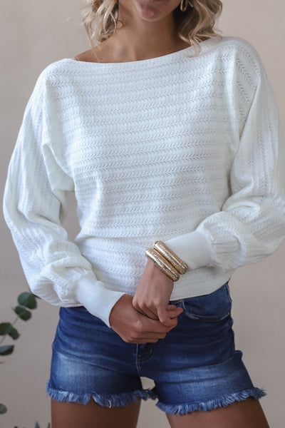 White Stacey Sweater