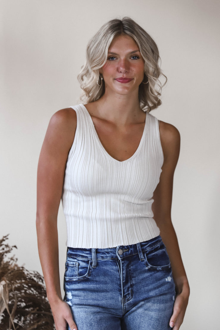 Ivory Essential Rib Tank