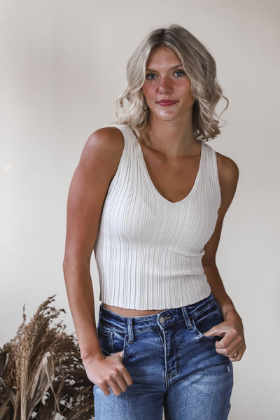 Ivory Essential Rib Tank