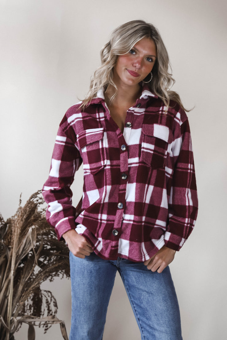 Cranberry Frost Plaid