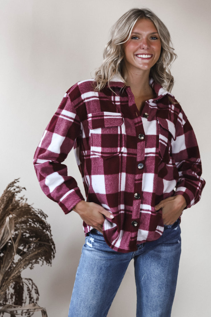 Cranberry Frost Plaid
