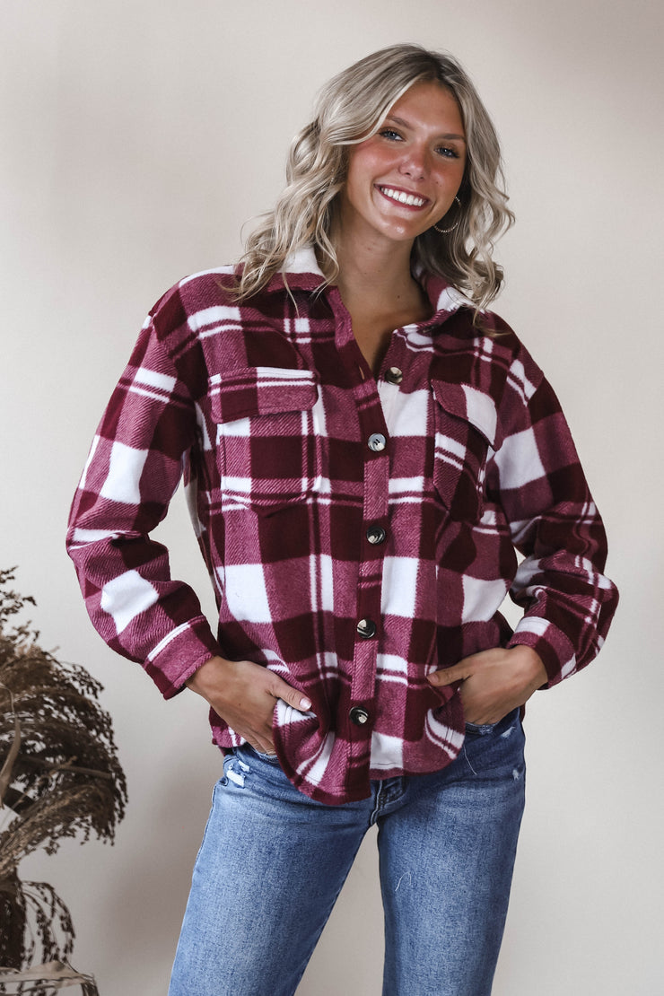 Cranberry Frost Plaid