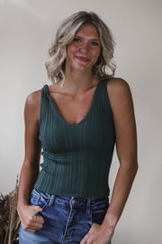 Teal Essential Rib Tank