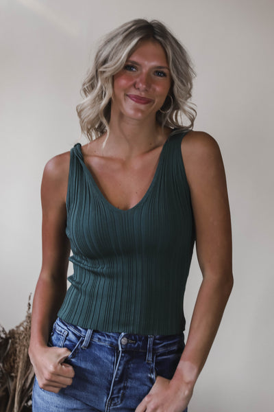 Teal Essential Rib Tank