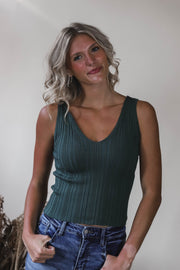 Teal Essential Rib Tank