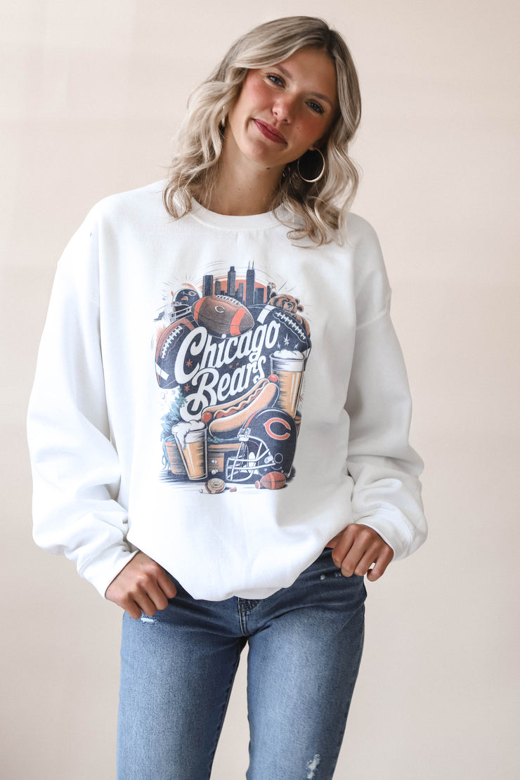 Da Bears White Sweatshirt