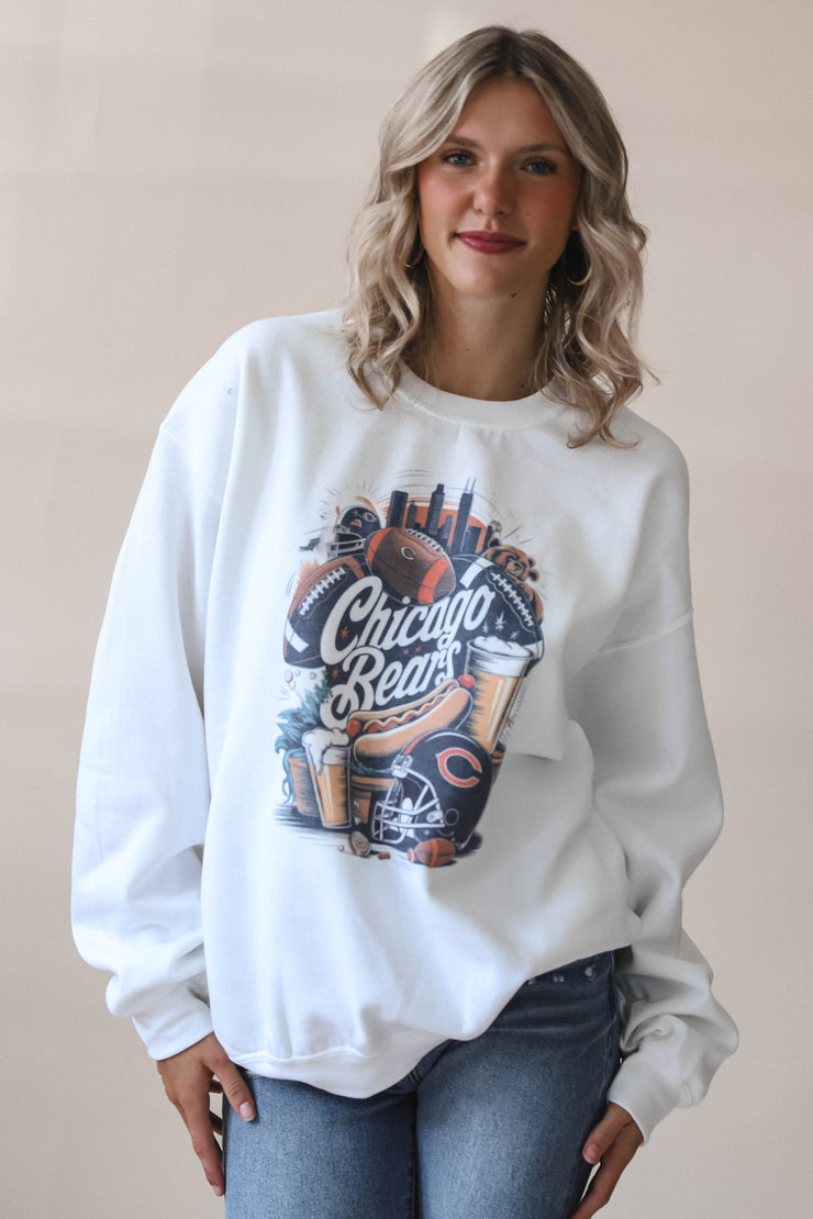 Da Bears White Sweatshirt
