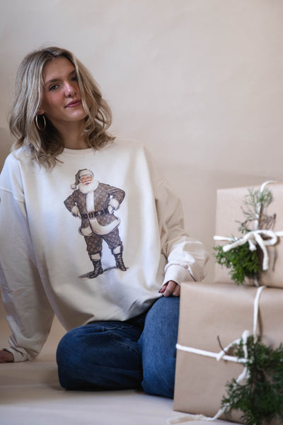 LV Santa Sweatshirt – Happy Girl - Main Image