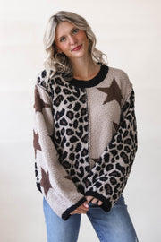 Leopard Star Sweater
