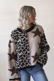 Leopard Star Sweater