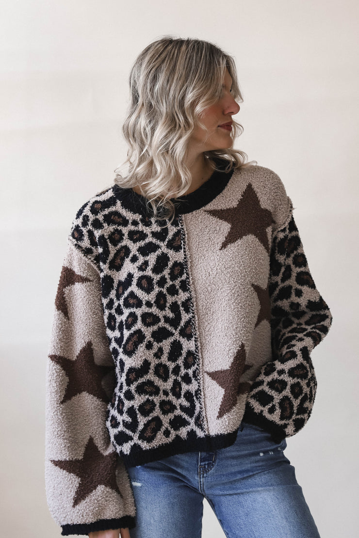 Leopard Star Sweater