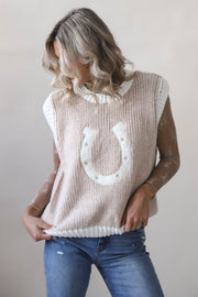 Lucky Horseshoe Sweater Vest