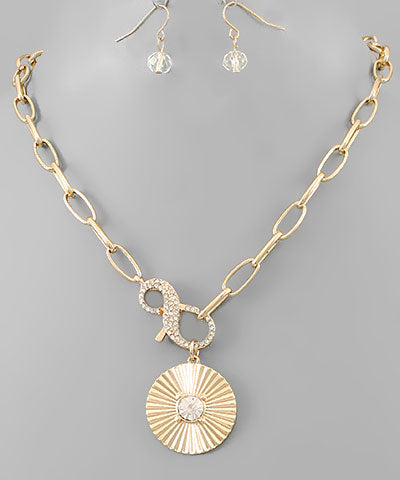 Golden Disc Necklace