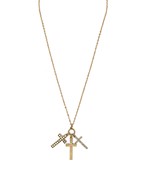 Howlite Triple Cross Necklace