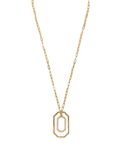 Pave Oblong Necklace