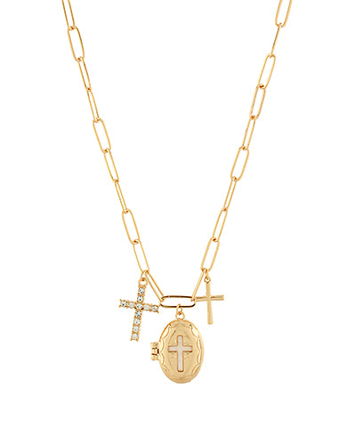 Cross Locket Necklace