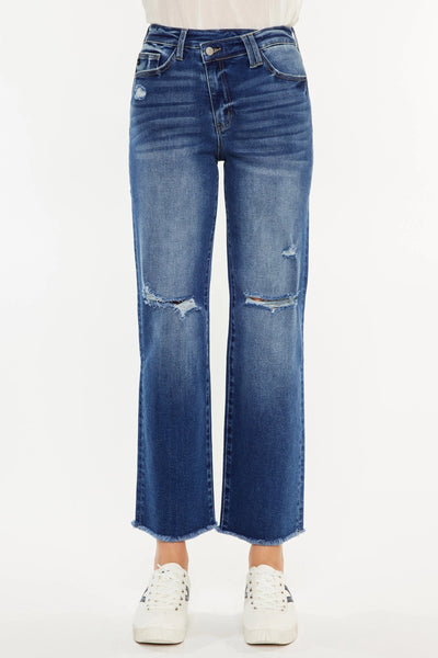 90's Criss Cross Straight Denim