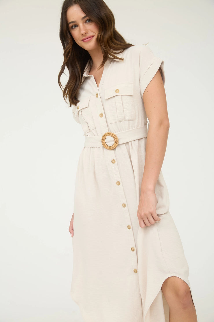 Beige Dreams Midi Dress