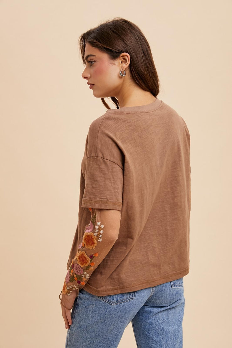 Layne Mocha Twofer Tee