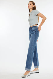 High Rise True Straight Jeans
