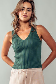 Teal Essential Rib Tank