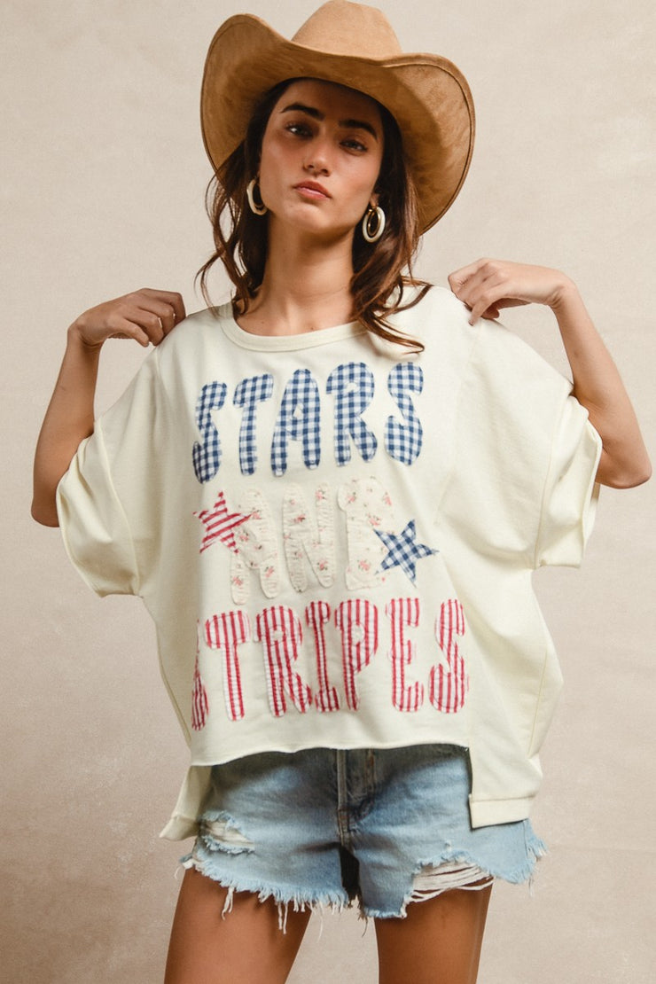 Stars & Stripes PAtchwork Tee