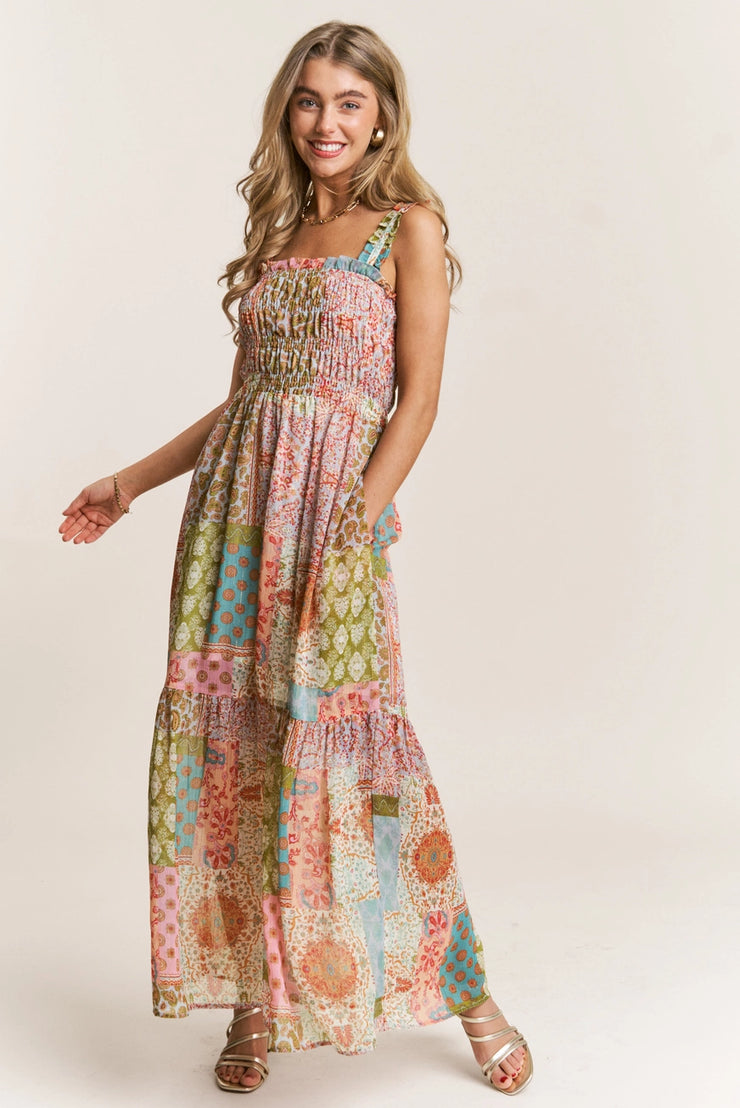 Smocked Boho Maxi Dress