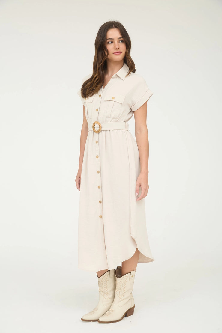 Beige Dreams Midi Dress