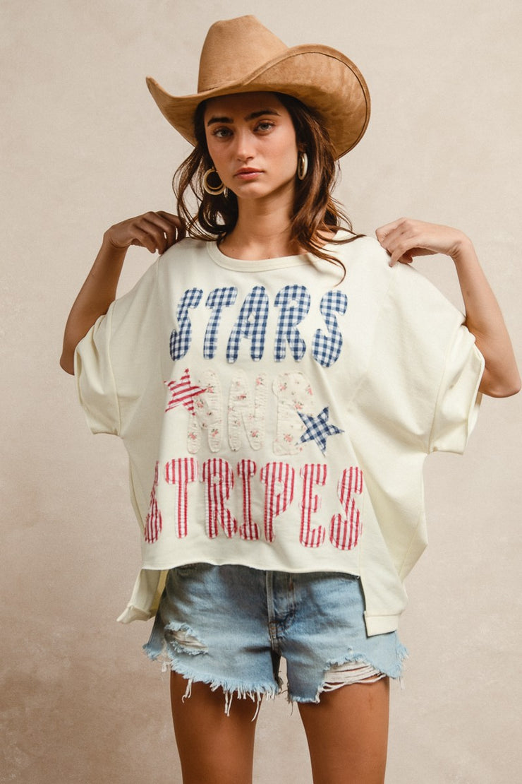 Stars & Stripes PAtchwork Tee