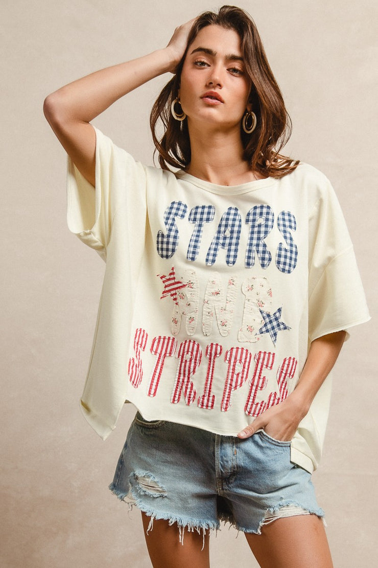Stars & Stripes PAtchwork Tee