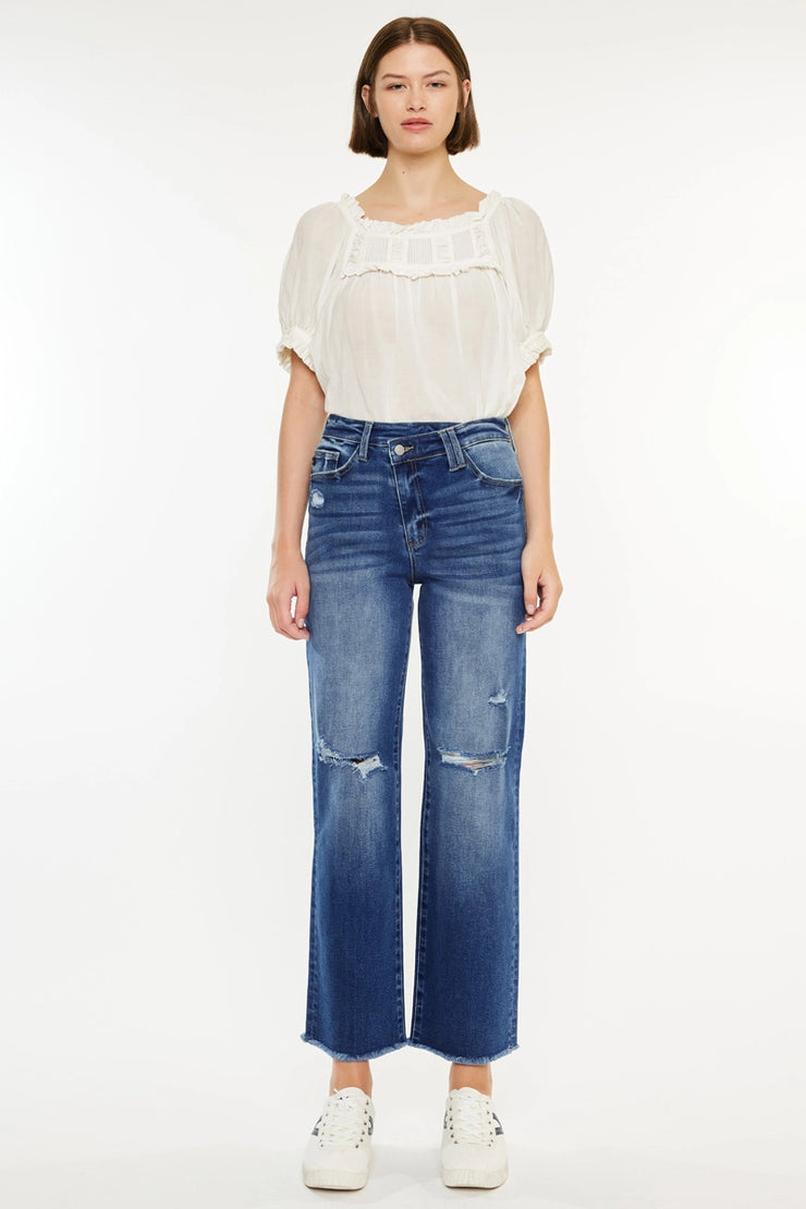 90's Criss Cross Straight Denim