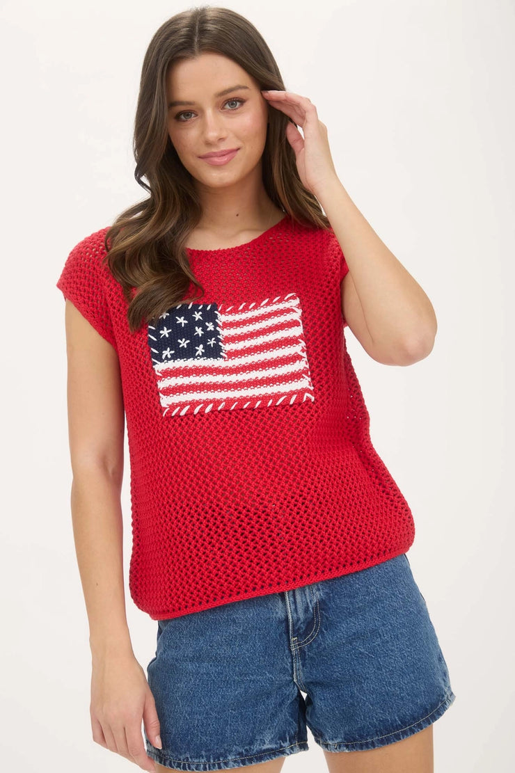 Red White & You Summer Sweater
