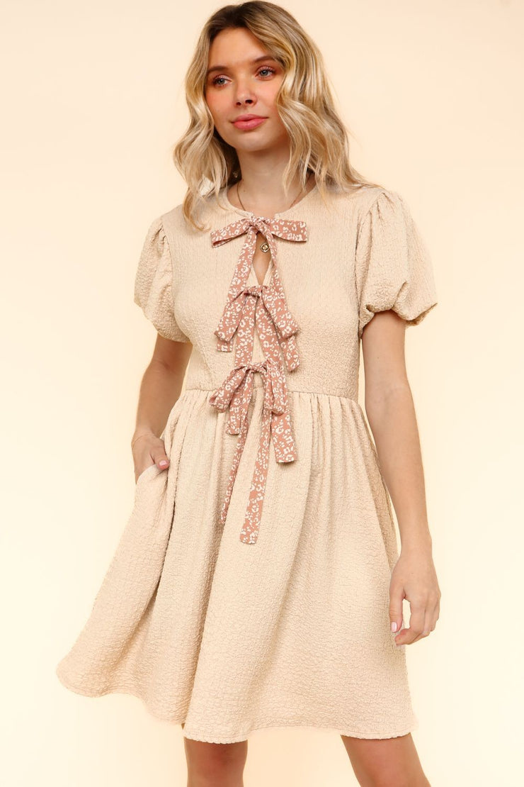 Nana Leopard Bow Dress
