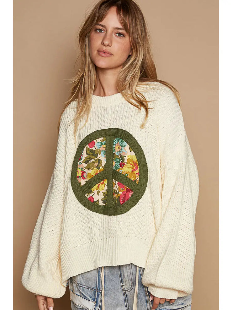 Wildflower Peace Sweater