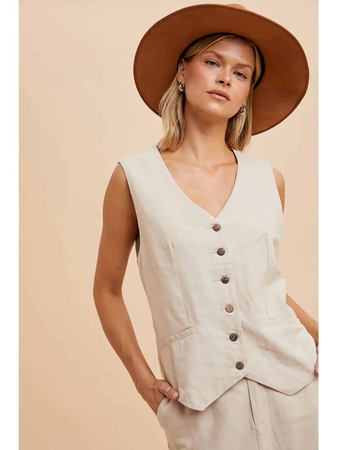 Lexi Linen Vest – 1 Happy Girl