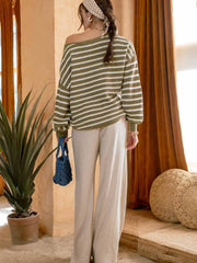 Lori Olive Stripe Sweater