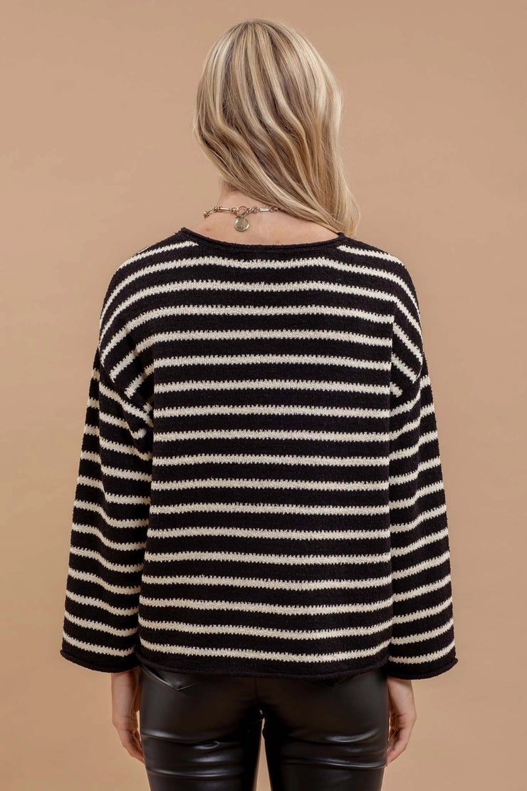 Becca Black Stripe Sweater