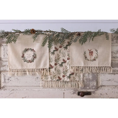 Natural Christmas Tea Towel