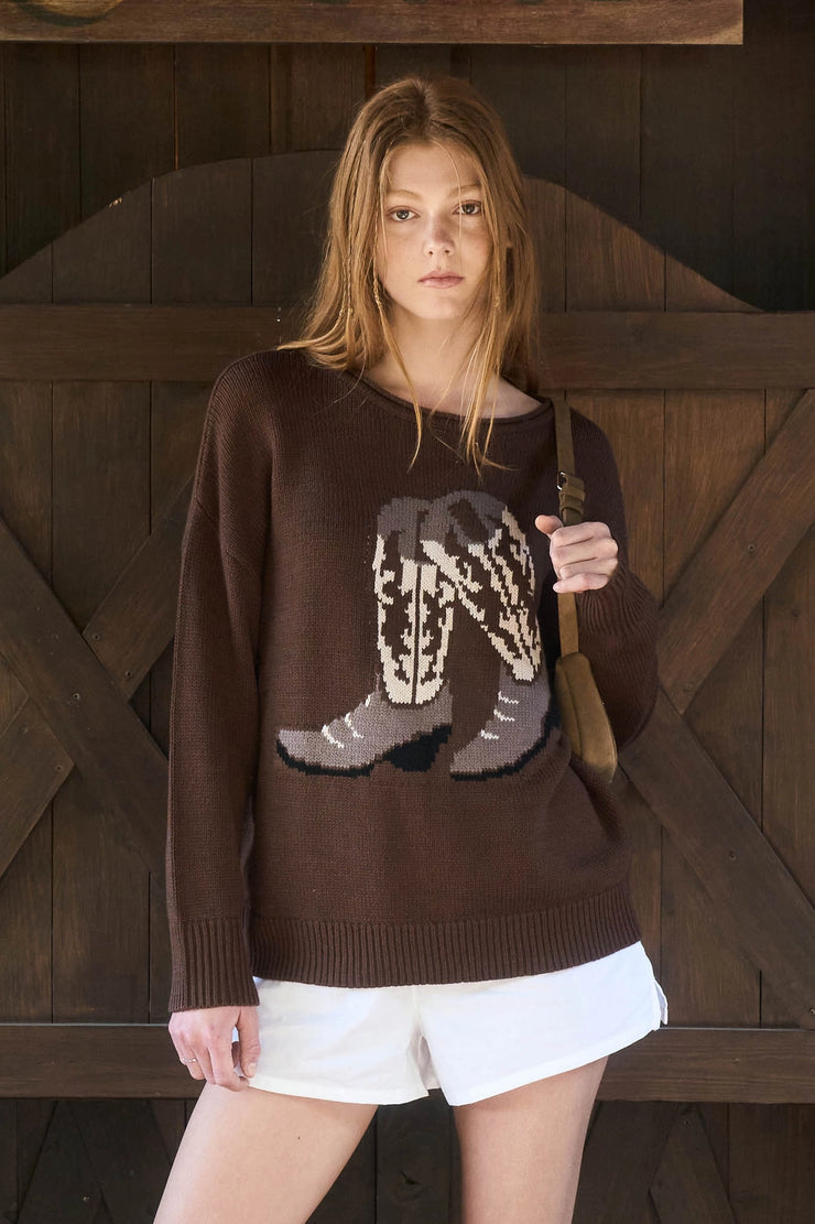 Western Boots Sweater