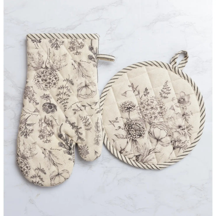 Oven Mitt + Pot Holder Set